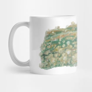 Fairy tale forest. flowers and herbs on a green background. Art Print Mug